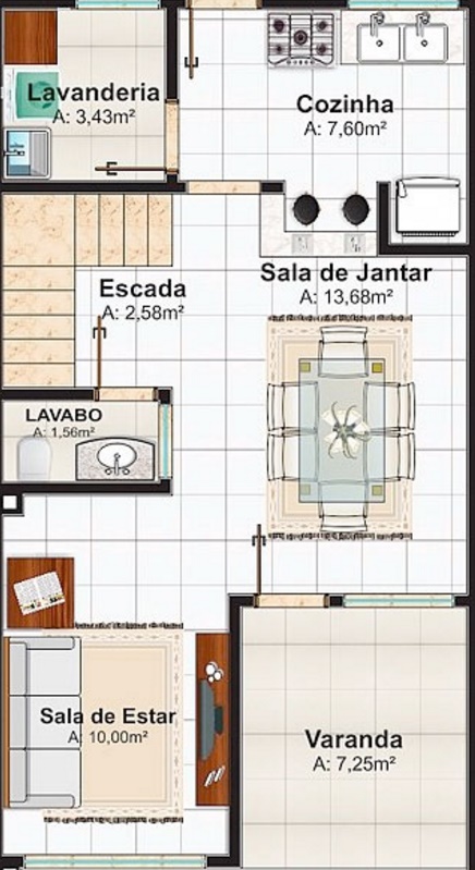 planos de casas de dos pisos en 50 metros cuadrados