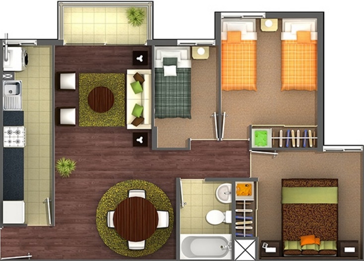 apartamentos de 3 habitaciones