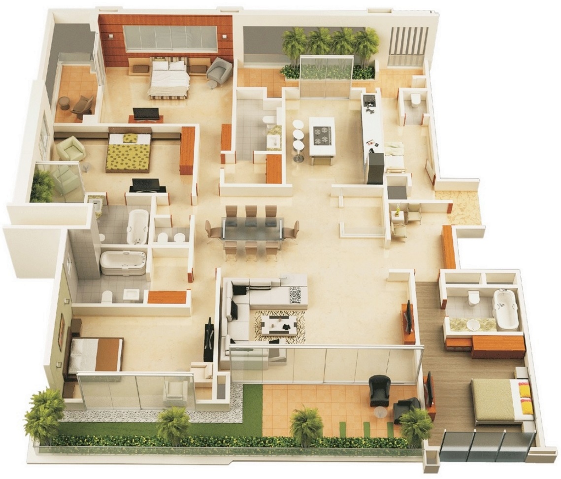 planos de casas modernas de 140 metros cuadrados