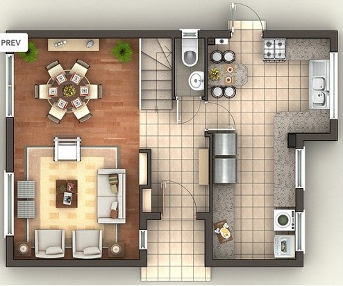 Plano de casa de 200 m2
