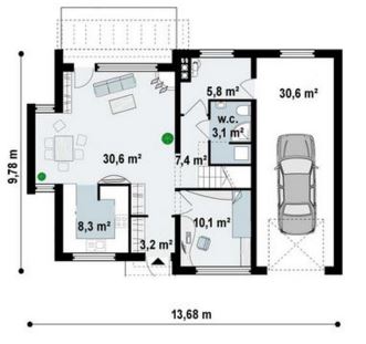 Planos de casa de 2 pisos y 4 dormitorios