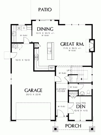 plano de casa de dos pisos con cochera