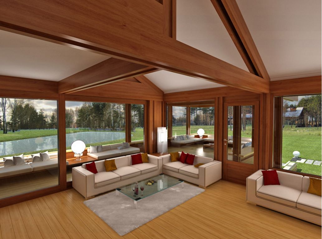 Casa de madera interior