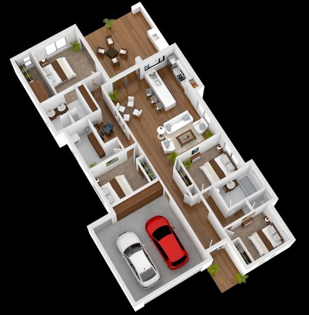 planos de casas modernas en 3d