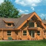 Casa con troncos de madera